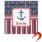 Nautical Anchors & Stripes Square Car Magnet - 10" (Personalized)