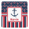 Nautical Anchors & Stripes Square Decal