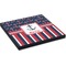 Nautical Anchors & Stripes Square Table Top (Angle Shot)