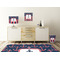 Nautical Anchors & Stripes Square Wall Decal Wooden Desk