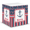Nautical Anchors & Stripes Sticky Note Cube