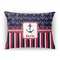 Nautical Anchors & Stripes Throw Pillow (Rectangular - 12x16)