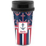 Nautical Anchors & Stripes Acrylic Travel Mug without Handle (Personalized)