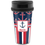 Nautical Anchors & Stripes Acrylic Travel Mug without Handle (Personalized)