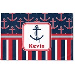Nautical Anchors & Stripes Woven Mat (Personalized)