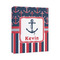 Nautical Anchors & Stripes 11x14 - Canvas Print - Angled View