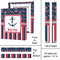 Nautical Anchors & Stripes 11x14 - Canvas Print - Approval