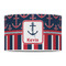Nautical Anchors & Stripes 12" Drum Lampshade - FRONT (Poly Film)