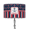 Nautical Anchors & Stripes 12" Drum Lamp Shade - Fabric (Personalized)