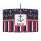 Nautical Anchors & Stripes 12" Drum Lampshade - PENDANT (Fabric)