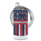 Nautical Anchors & Stripes 12 oz Stainless Steel Sippy Cups - FULL (back angle)