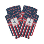 Nautical Anchors & Stripes Can Cooler (Personalized)