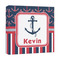 Nautical Anchors & Stripes 12x12 - Canvas Print - Angled View