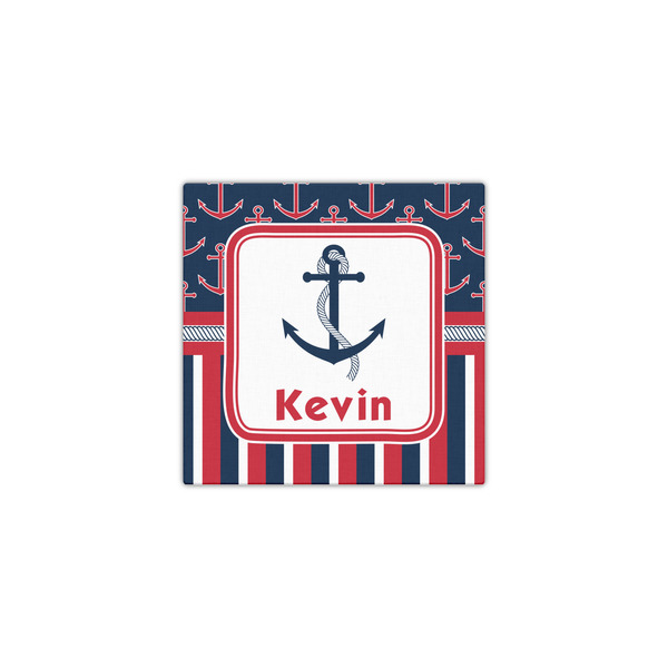 Nautical Anchors & Stripes 12x12 - Canvas Print - Front View
