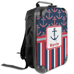 Nautical Anchors & Stripes Kids Hard Shell Backpack (Personalized)