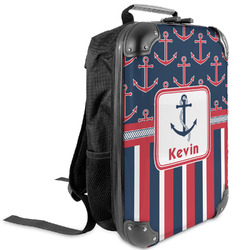 Nautical Anchors & Stripes Kids Hard Shell Backpack (Personalized)