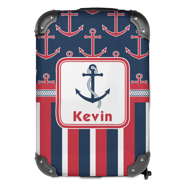 Nautical Anchors & Stripes 13" Hard Shell Backpacks - FRONT