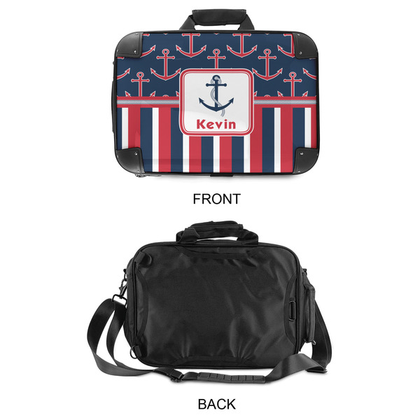 Nautical Anchors & Stripes 15" Hard Shell Briefcase - APPROVAL