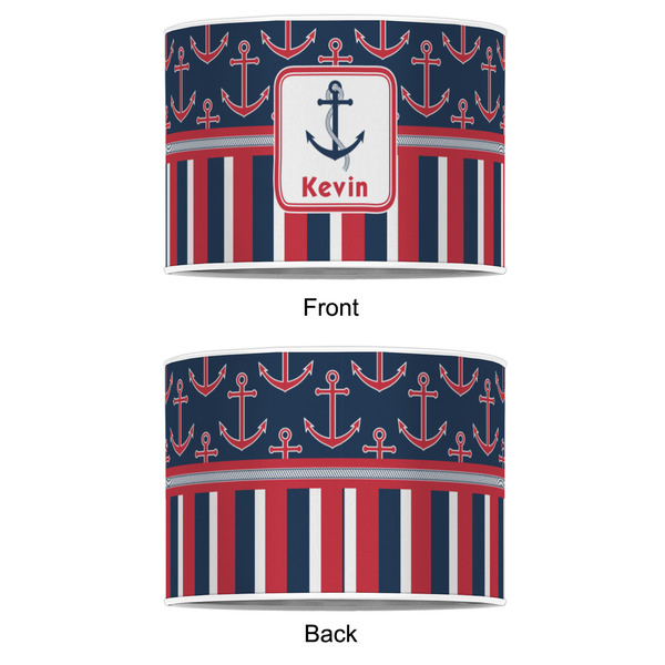 Nautical Anchors & Stripes 16" Drum Lampshade - APPROVAL (Poly Film)