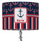 Nautical Anchors & Stripes 16" Drum Lampshade - ON STAND (Fabric)