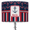 Nautical Anchors & Stripes 16" Drum Lamp Shade - Fabric (Personalized)