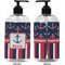 Nautical Anchors & Stripes 16 oz Plastic Liquid Dispenser (Approval)