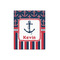 Nautical Anchors & Stripes 16x20 - Canvas Print - Front View