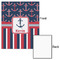 Nautical Anchors & Stripes 16x20 - Matte Poster - Front & Back