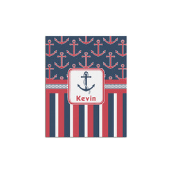 Nautical Anchors & Stripes Poster - Multiple Sizes (Personalized)