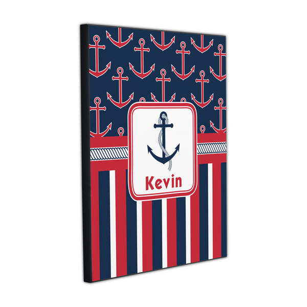 Nautical Anchors & Stripes 16x20 Wood Print - Angle View