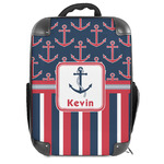 Nautical Anchors & Stripes 18" Hard Shell Backpack (Personalized)