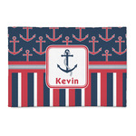 Nautical Anchors & Stripes Patio Rug (Personalized)