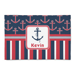 Nautical Anchors & Stripes 2' x 3' Patio Rug (Personalized)
