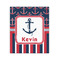 Nautical Anchors & Stripes 20x24 - Canvas Print - Front View