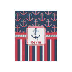 Nautical Anchors & Stripes Poster - Matte - 20x24 (Personalized)