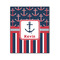 Nautical Anchors & Stripes Wood Print - 20x24 (Personalized)