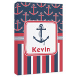 Nautical Anchors & Stripes Canvas Print - 20x30 (Personalized)
