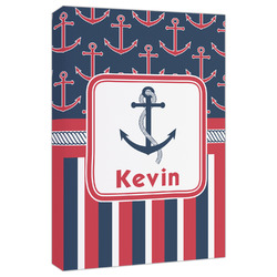 Nautical Anchors & Stripes Canvas Print - 20x30 (Personalized)