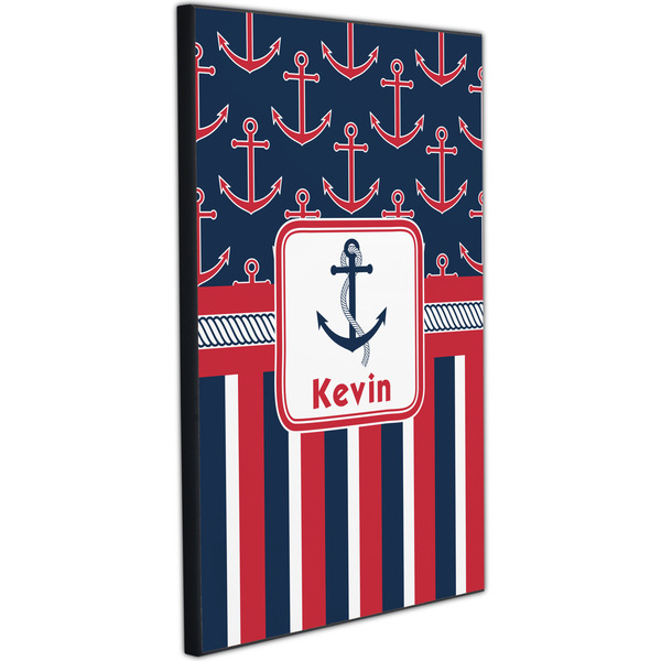 Nautical Anchors & Stripes 20x30 Wood Print - Angle View
