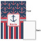 Nautical Anchors & Stripes 24x36 - Matte Poster - Front & Back