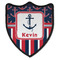 Nautical Anchors & Stripes 3 Point Shield
