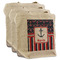 Nautical Anchors & Stripes Reusable Cotton Grocery Bags - Set of 3 (Personalized)