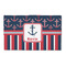 Nautical Anchors & Stripes 3' x 5' Indoor Area Rug (Personalized)