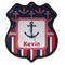 Nautical Anchors & Stripes 4 Point Shield