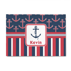Nautical Anchors & Stripes 4' x 6' Indoor Area Rug (Personalized)