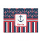 Nautical Anchors & Stripes 4' x 6' Indoor Area Rug (Personalized)