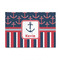 Nautical Anchors & Stripes 4'x6' Patio Rug - Front/Main