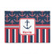 Nautical Anchors & Stripes 4' x 6' Patio Rug (Personalized)