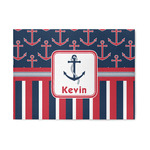 Nautical Anchors & Stripes 5' x 7' Patio Rug (Personalized)