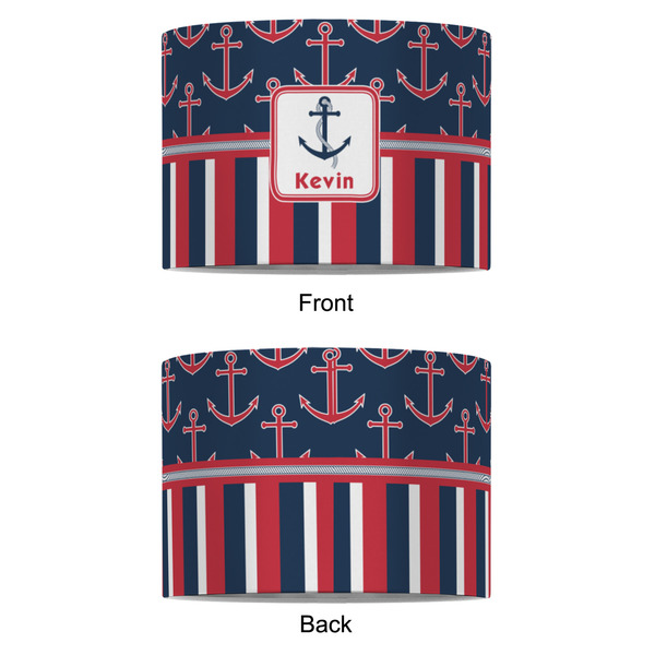 Nautical Anchors & Stripes 8" Drum Lampshade - APPROVAL (Fabric)